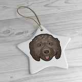 Load image into Gallery viewer, (Brown) Doodle Ceramic Ornaments