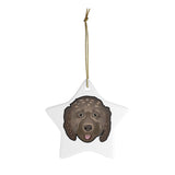 Load image into Gallery viewer, (Brown) Doodle Ceramic Ornaments